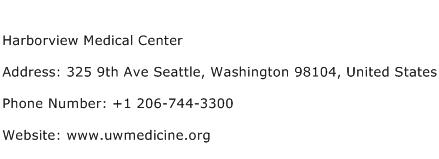 Harborview Medical Center Address Contact Number