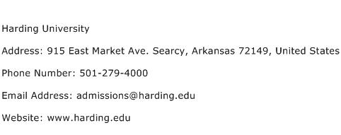 Harding University Address Contact Number