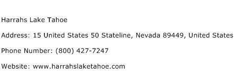 Harrahs Lake Tahoe Address Contact Number