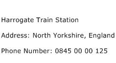Harrogate Train Station Address Contact Number