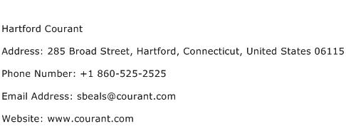 Hartford Courant Address Contact Number