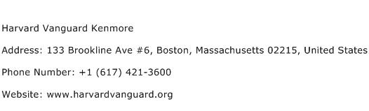 Harvard Vanguard Kenmore Address Contact Number