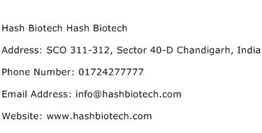 Hash Biotech Hash Biotech Address Contact Number