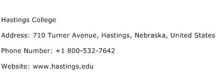 Hastings College Address Contact Number