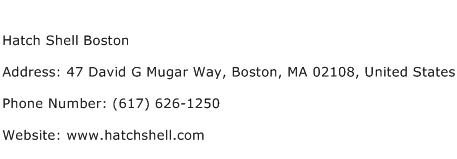 Hatch Shell Boston Address Contact Number