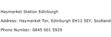 Haymarket Station Edinburgh Address Contact Number