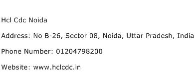 Hcl Cdc Noida Address Contact Number