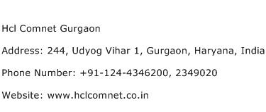 Hcl Comnet Gurgaon Address Contact Number