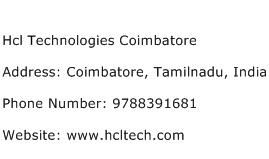 Hcl Technologies Coimbatore Address Contact Number
