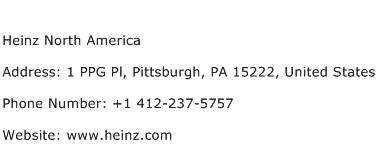 Heinz North America Address Contact Number