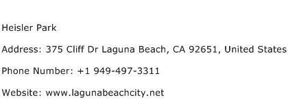 Heisler Park Address Contact Number