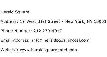 Herald Square Address Contact Number