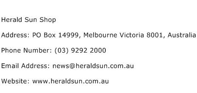 Herald Sun Shop Address Contact Number
