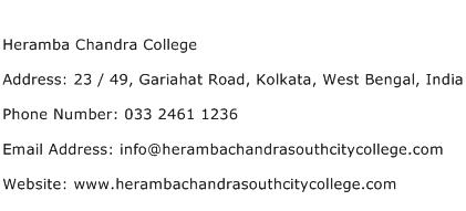 Heramba Chandra College Address Contact Number