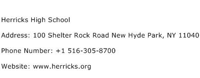 Herricks High School Address Contact Number