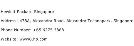 Hewlett Packard Singapore Address Contact Number