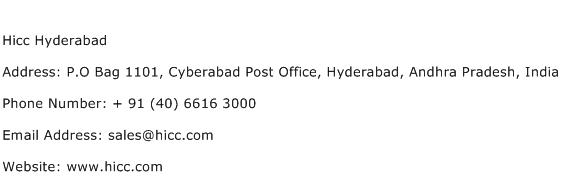 Hicc Hyderabad Address Contact Number