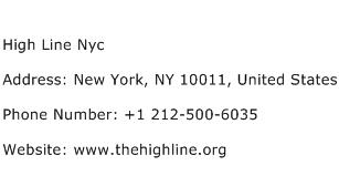 High Line Nyc Address Contact Number