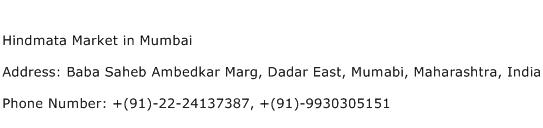 Hindmata Market in Mumbai Address Contact Number