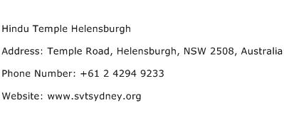 Hindu Temple Helensburgh Address Contact Number