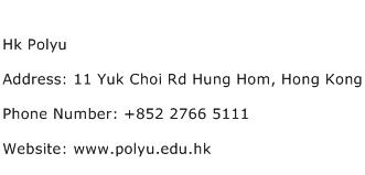 Hk Polyu Address Contact Number