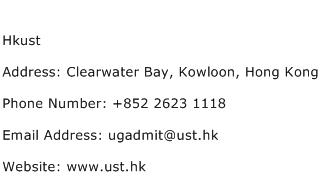 Hkust Address Contact Number