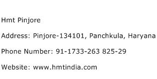 Hmt Pinjore Address Contact Number