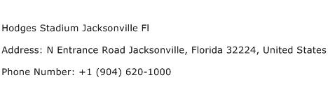 Hodges Stadium Jacksonville Fl Address Contact Number