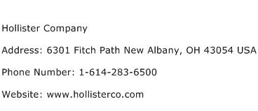 Hollister Company Address Contact Number