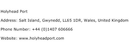 Holyhead Port Address Contact Number