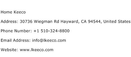 Home Keeco Address Contact Number