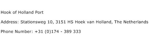 Hook of Holland Port Address Contact Number