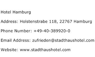 Hotel Hamburg Address Contact Number