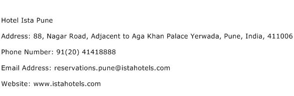 Hotel Ista Pune Address Contact Number