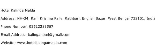 Hotel Kalinga Malda Address Contact Number