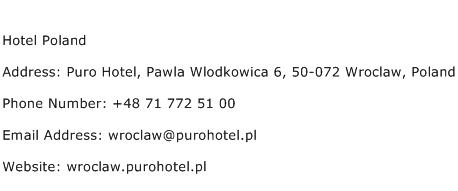Hotel Poland Address Contact Number
