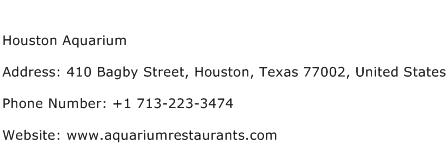 Houston Aquarium Address Contact Number