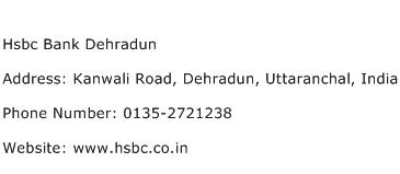 Hsbc Bank Dehradun Address Contact Number
