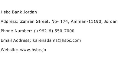 Hsbc Bank Jordan Address Contact Number