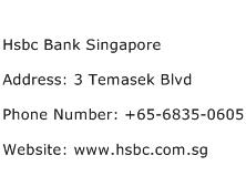 Hsbc Bank Singapore Address Contact Number