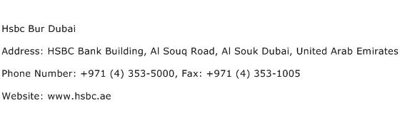 Hsbc Bur Dubai Address Contact Number