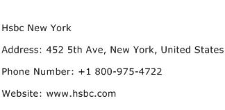 Hsbc New York Address Contact Number