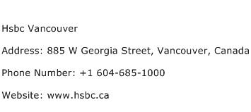 Hsbc Vancouver Address Contact Number