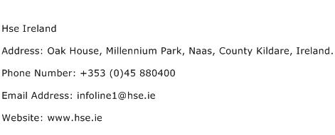 Hse Ireland Address Contact Number