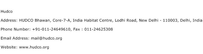 Hudco Address Contact Number