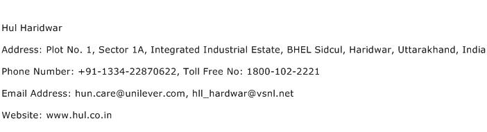 Hul Haridwar Address Contact Number