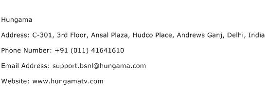 Hungama Address Contact Number