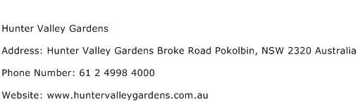 Hunter Valley Gardens Address Contact Number