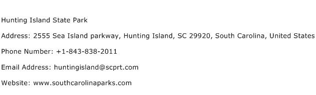 Hunting Island State Park Address Contact Number