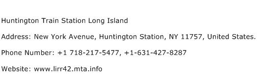 Huntington Train Station Long Island Address Contact Number